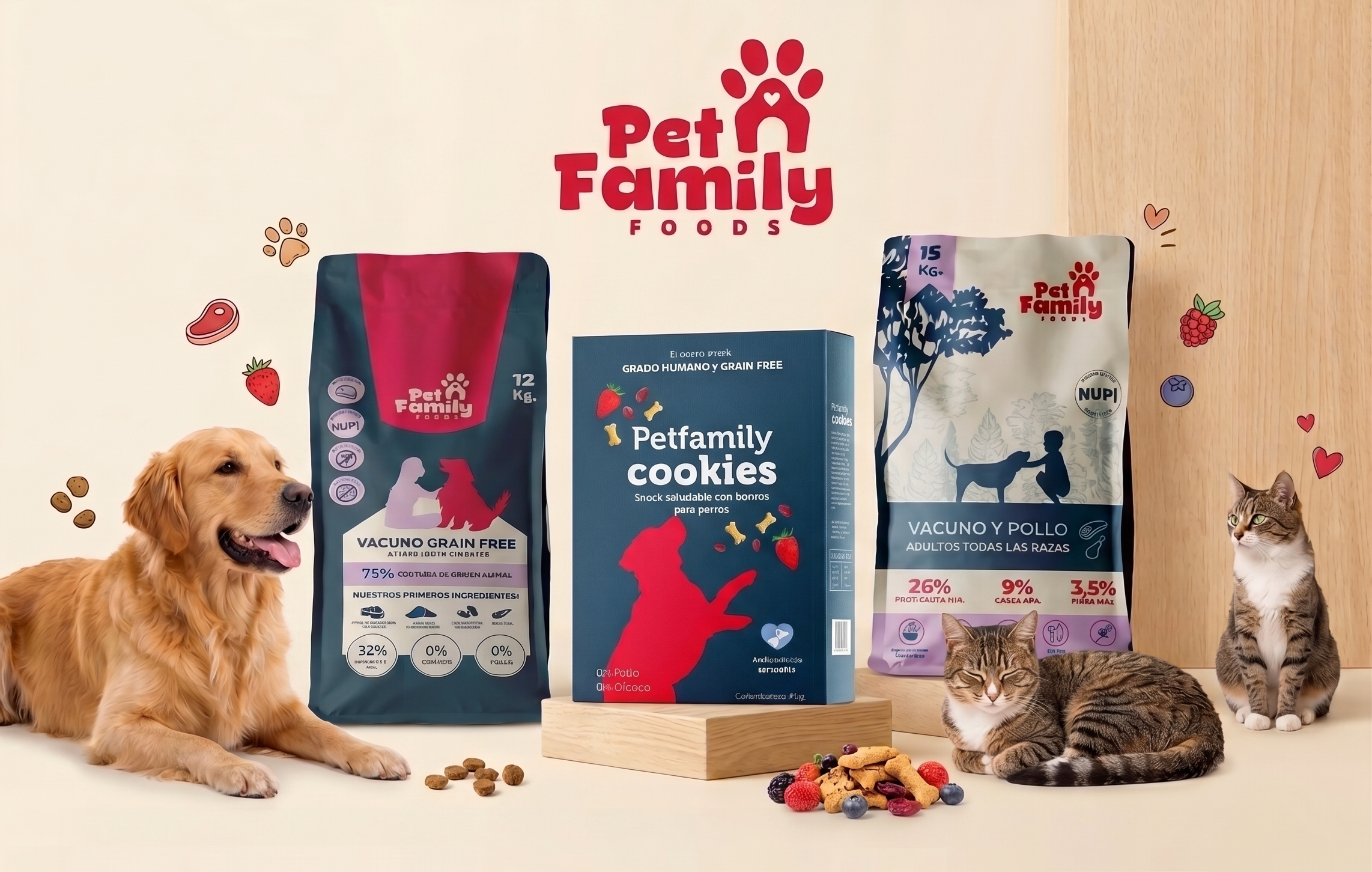 Publicidad de alimento Pet Family
